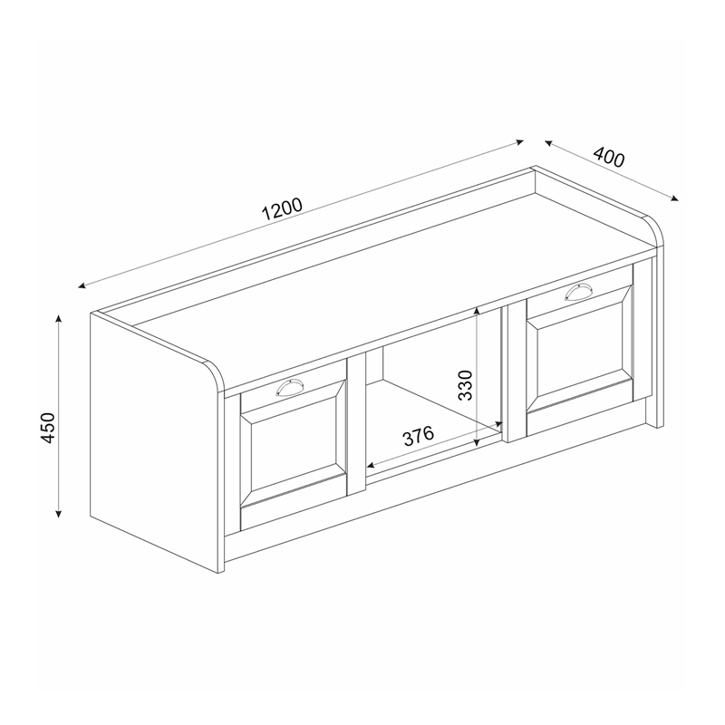 Παπουτσοθήκη μελαμίνης Rayne Megapap χρώμα λευκό - μαύρο εφέ μαρμάρου 120x40x45εκ.