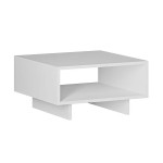 Τραπεζάκι σαλονιού Hola Megapap μελαμίνης χρώμα λευκό 60x60x32εκ.
