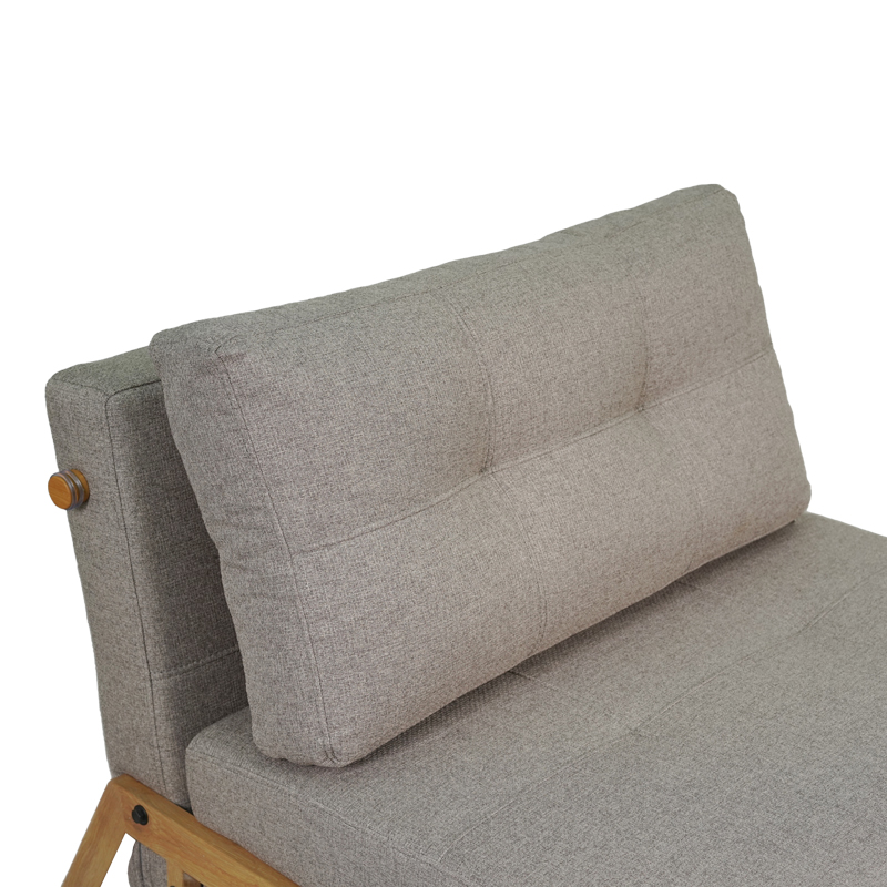 Πολυθρόνα-κρεβάτι Fancy pakoworld ύφασμα σε μπεζ απόχρωση με φυσικό πόδι 95x98x70εκ