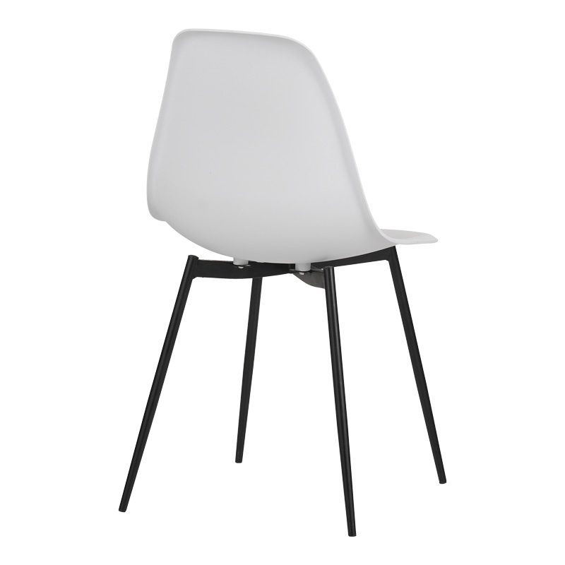 Καρέκλα Ballen pakoworld pp λευκό με μαύρα μεταλλικά πόδια 41.5x53x84.5εκ