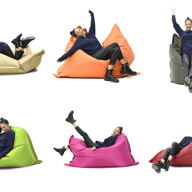 Πουφ μαξιλάρι Pigro pakoworld αδιάβροχο γκρι