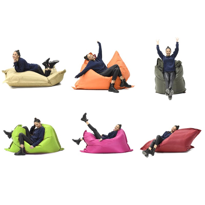 Πουφ μαξιλάρι Pigro pakoworld αδιάβροχο γκρι