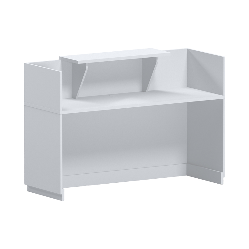 Γραφείο reception Lotus pakoworld σε λευκή απόχρωση 140x70x110εκ