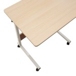 Γραφείο Piper pakoworld με αυξομείωση ύψους-MDF φυσικό-λευκό 60x40x69-90εκ