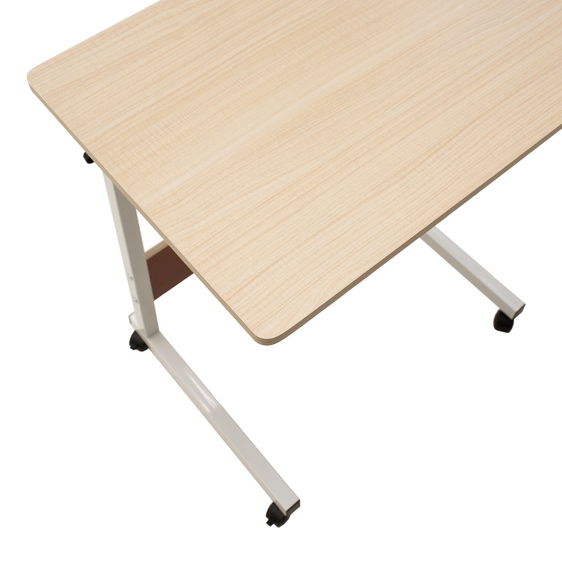 Γραφείο Piper pakoworld με αυξομείωση ύψους-MDF φυσικό-λευκό 60x40x69-90εκ