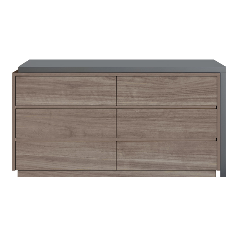 Γραφείο πολυμορφικό με ενσωματωμένη συρταριέρα Reaze pakoworld mdf σε ανοιχτό καρυδί-ανθρακί απόχρωση 120x50x73.5εκ