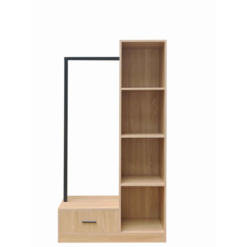 Έπιπλο εισόδου Erdeco pakoworld mdf σε φυσική απόχρωση 80x40x150εκ