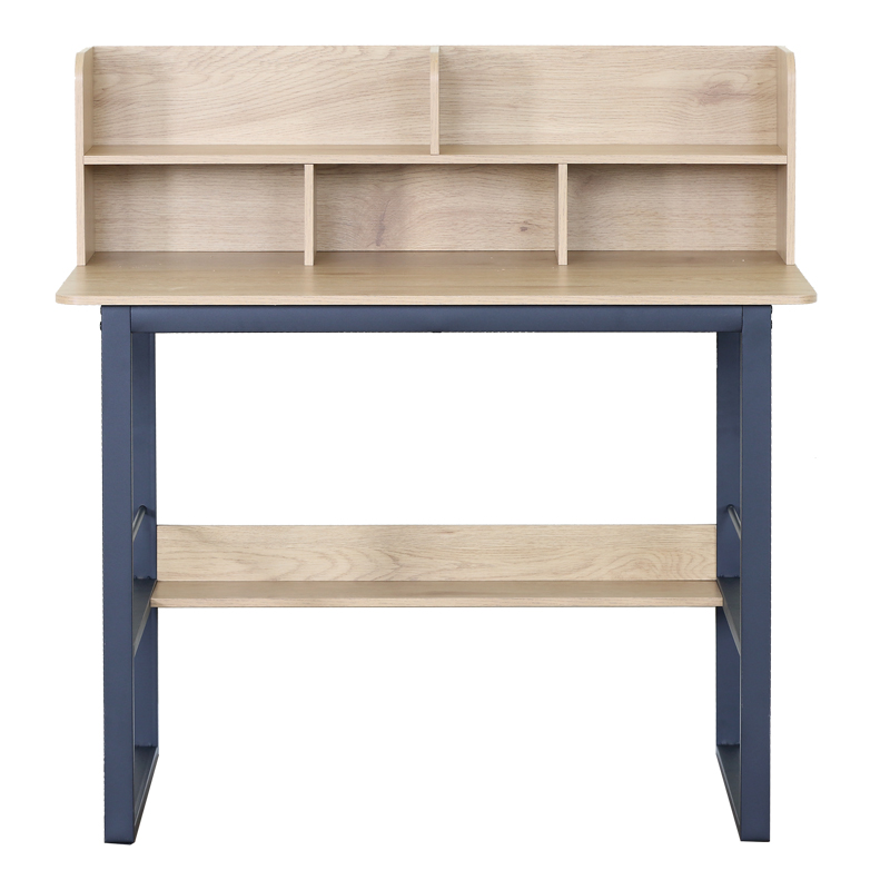 Γραφείο εργασίας Biuro pakoworld oak- μαύρο μέταλλο 120x60x103εκ