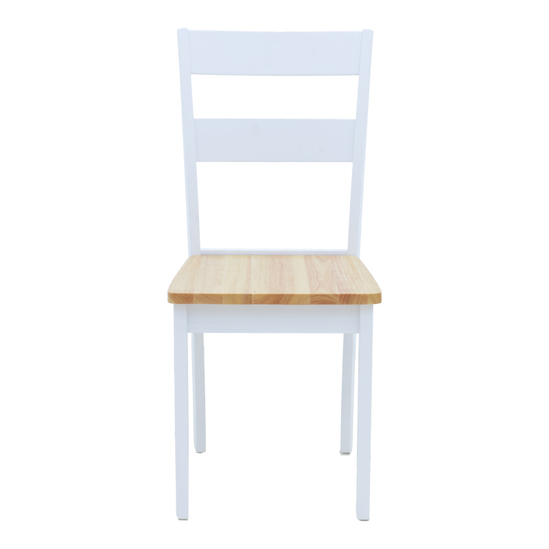 Καρέκλα York pakoworld σε λευκή-φυσική απόχρωση 39.5x47.5x89εκ