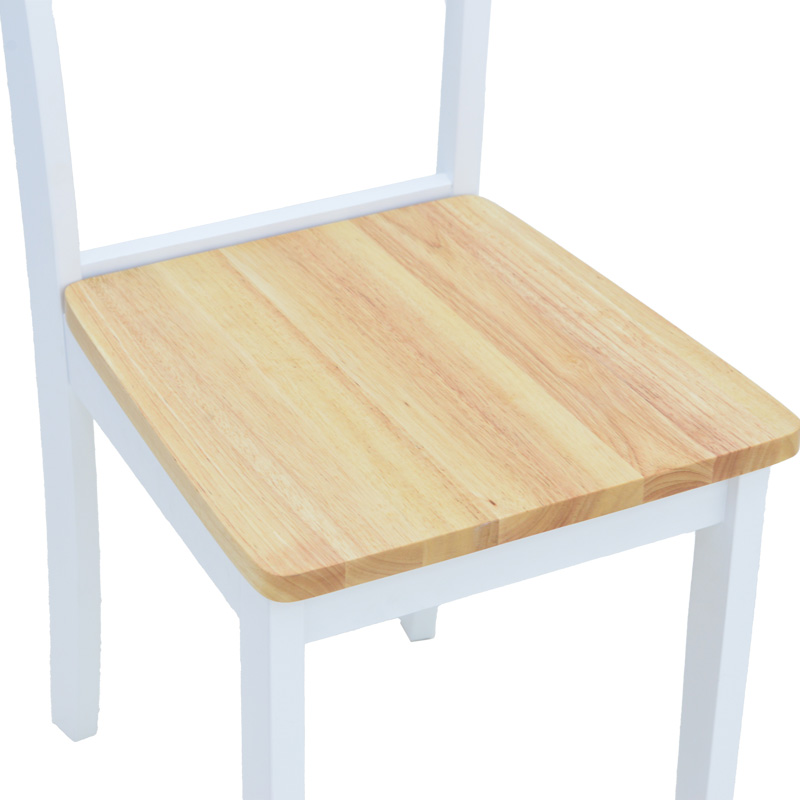 Καρέκλα York pakoworld σε λευκή-φυσική απόχρωση 39.5x47.5x89εκ