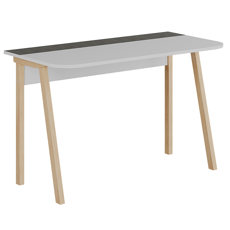 Γραφείο εργασίας Malia pakoworld λευκό-φυσικό-ανθρακί antique 120x60.5x75εκ