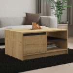 Τραπέζι σαλονιού Narli pakoworld σε oak απόχρωση 90x60x45εκ