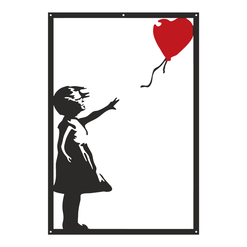 Διακοσμητικό τοίχου Balezo pakooworld μαύρο μεταλλικό 35x0,15x50εκ