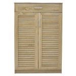 Παπουτσοθήκη-ντουλάπι SANTE pakoworld 20 ζεύγων χρώμα sonoma 80x37x123εκ