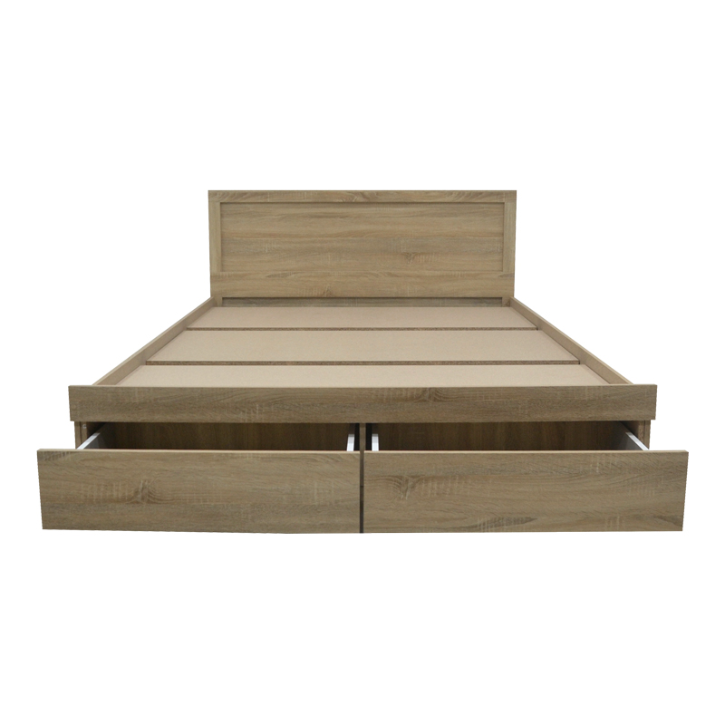 Κρεβάτι Olympus pakoworld με συρτάρι σε φυσική απόχρωση 150x200εκ