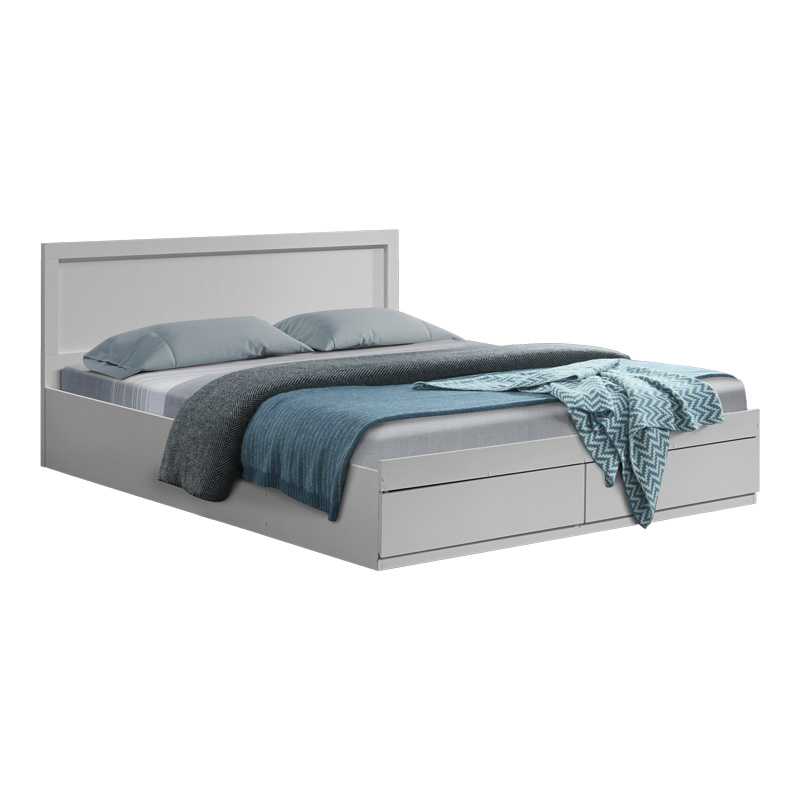 Κρεβάτι Olympus pakoworld με συρτάρι σε λευκή απόχρωση 150x200εκ