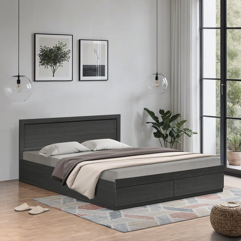 Κρεβάτι Olympus pakoworld με συρτάρι σε wenge απόχρωση 160x200εκ