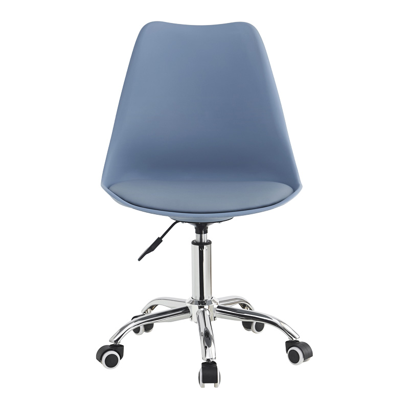 Καρέκλα γραφείου εργασίας Gaston II pakoworld pp-pu σε απόχρωση ανοιχτό μπλε 48x57x77-90εκ