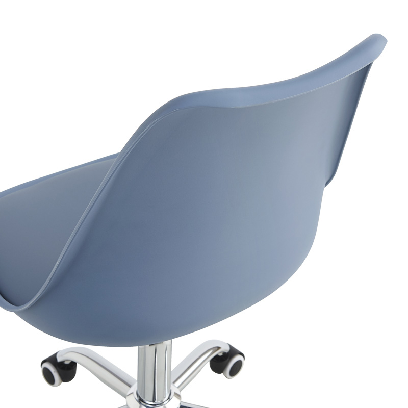 Καρέκλα γραφείου εργασίας Gaston II pakoworld pp-pu σε απόχρωση ανοιχτό μπλε 48x57x77-90εκ