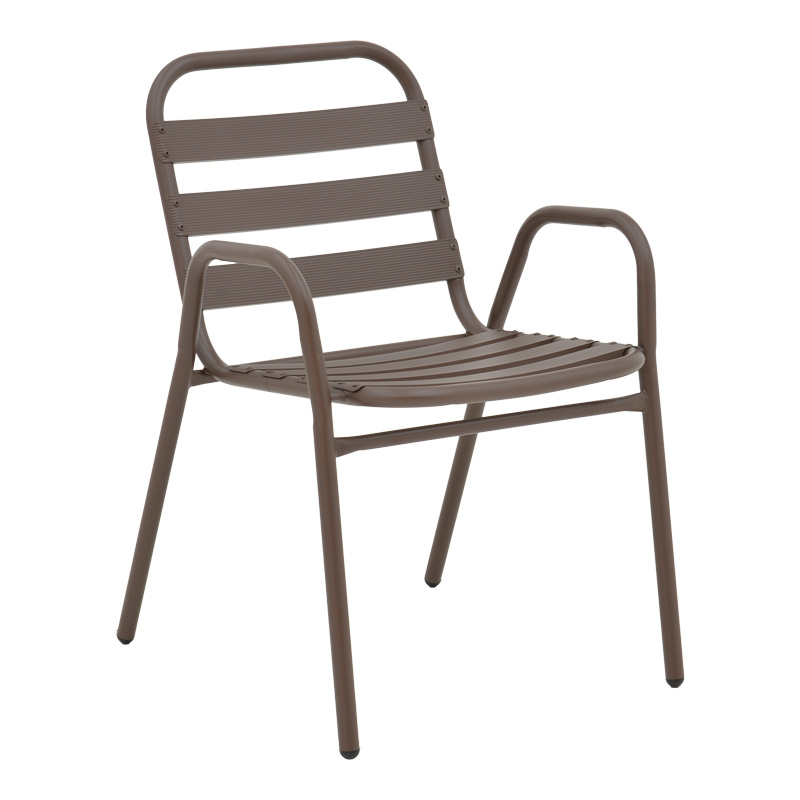 Τραπεζαρία Watson-Sussie pakoworld σετ 3τεμ μέταλλο καφέ-γυαλί Φ60x70εκ