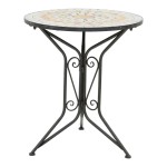 Τραπεζαρία Sellis pakoworld σετ 3τεμ μωσαικό-μέταλλο μαύρο