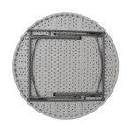 Τραπέζι μονοκόμματο catering-συνεδρίου Comfort pakoworld λευκό στρόγγυλο Φ152x74εκ