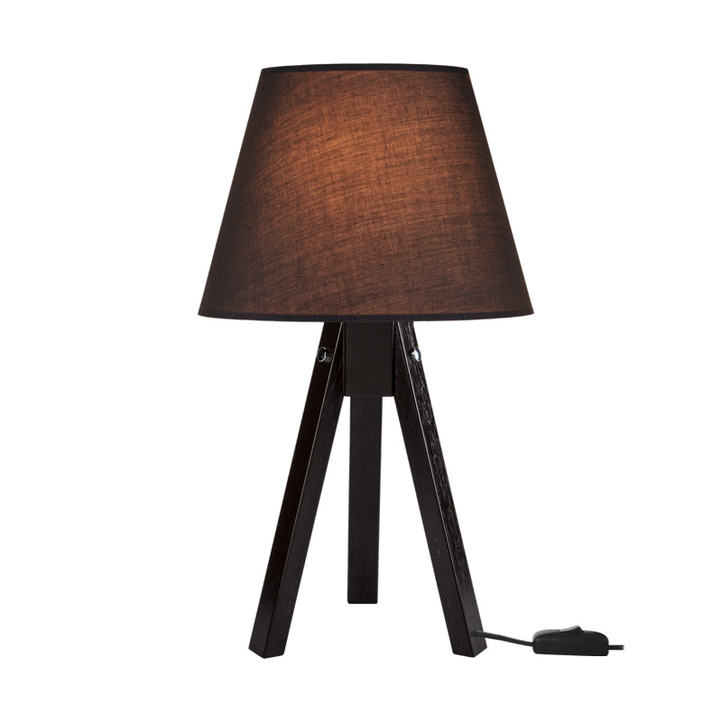 Επιτραπέζιο φωτιστικό Adeck pakoworld Ε27 σε καφέ-γκρι απόχρωση Φ25x45εκ