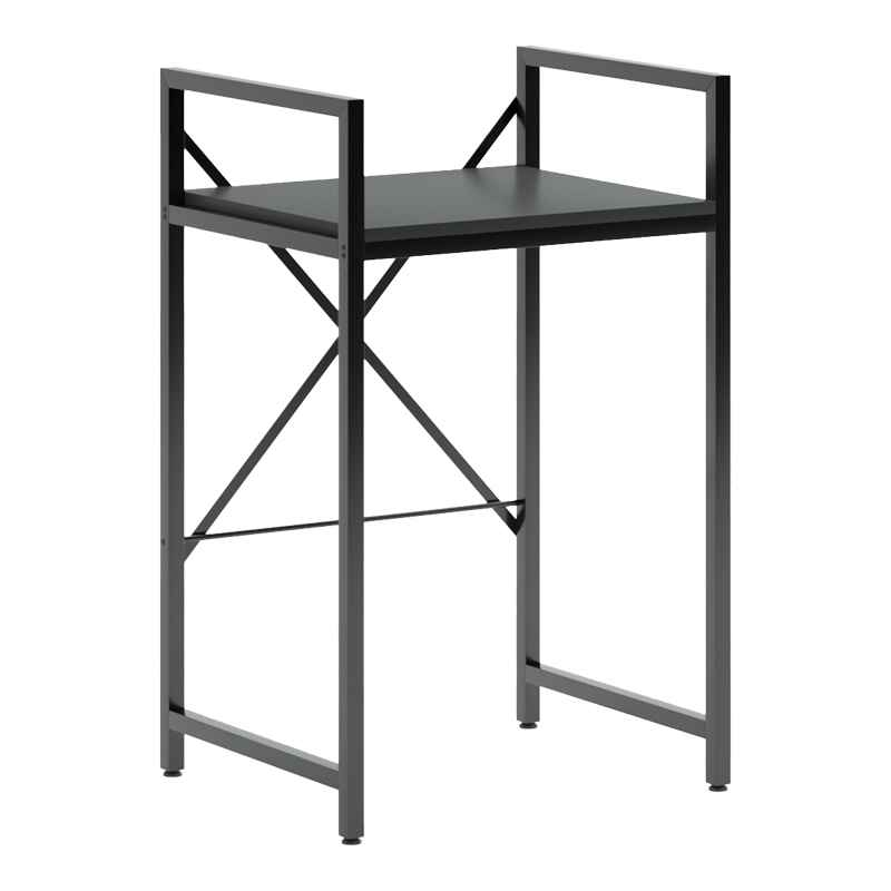 Ραφιέρα στήριξης πλυντηρίου - στεγνωτηρίου Delavar pakoworld μέταλλο μαύρο 72x60x116εκ