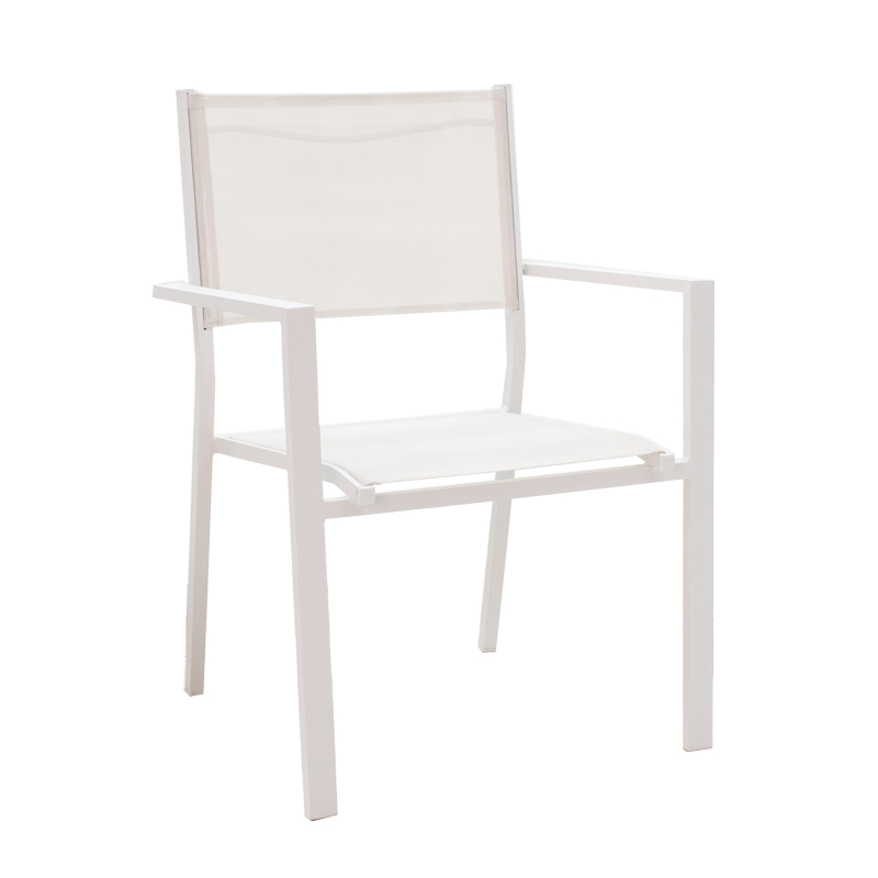 Τραπεζαρία Zacreta-Kliton σετ 5τεμ pakoworld αλουμίνιο σε λευκή απόχρωση 80x80x74εκ