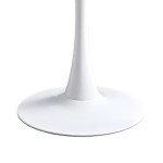 Τραπεζαρία Elijah-Julita pakoworld σετ 3τεμ pp-pu σε λευκή απόχρωση με φυσικό πόδι Φ60x74εκ