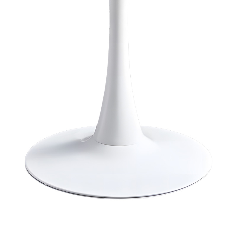 Τραπεζαρία Elijah-Julita pakoworld σετ 3τεμ pp-pu σε λευκή απόχρωση με φυσικό πόδι Φ60x74εκ