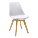 Τραπεζαρία Natali-Gaston pakoworld σετ 3τεμ σε λευκή απόχρωση 80x80x76εκ