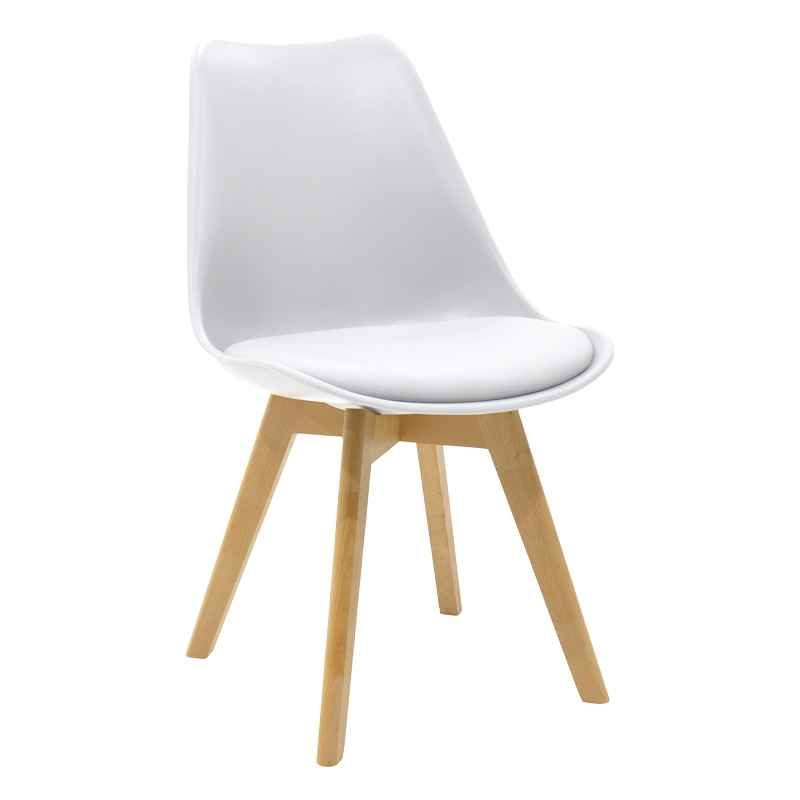 Τραπεζαρία Natali-Gaston pakoworld σετ 3τεμ σε λευκή απόχρωση 80x80x76εκ