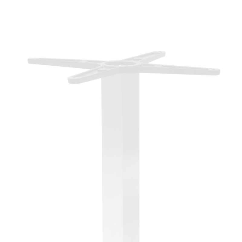 Βάση τραπεζιού bar Stofan pakoworld μεταλλική λευκή-μαύρη 45x45x108εκ