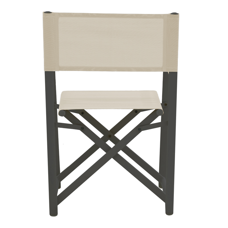 Πολυθρόνα σκηνοθέτη Mabu pakoworld ανθρακί αλουμίνιο 56x48x86εκ