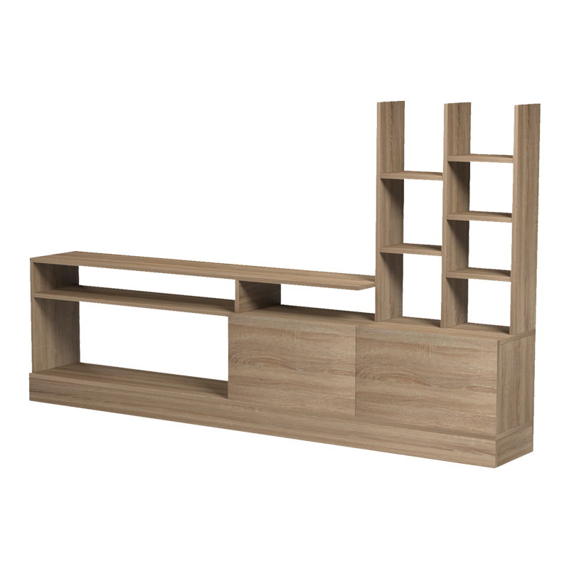 Σύνθετο σαλονιού Seruno pakoworld sonoma 170x25x100εκ