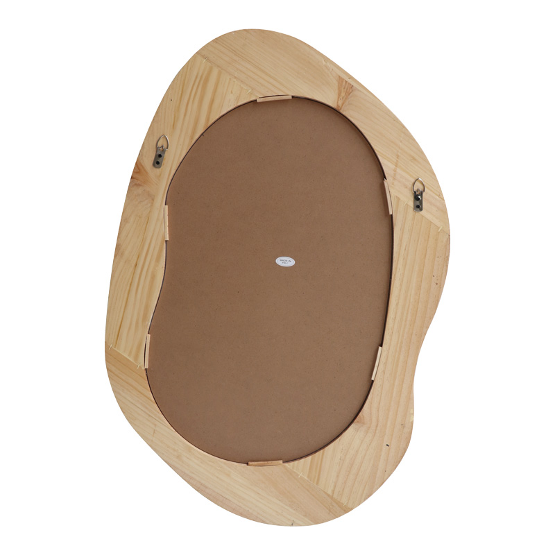 Καθρέπτης οβάλ Enola pakoworld mdf σε φυσική απόχρωση 54x2.5x80εκ