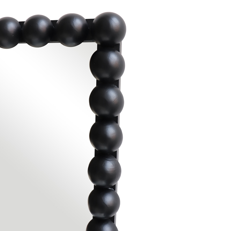 Καθρέπτης Ledalo pakoworld ξύλο σε μαύρη απόχρωση 45x4.5x130εκ