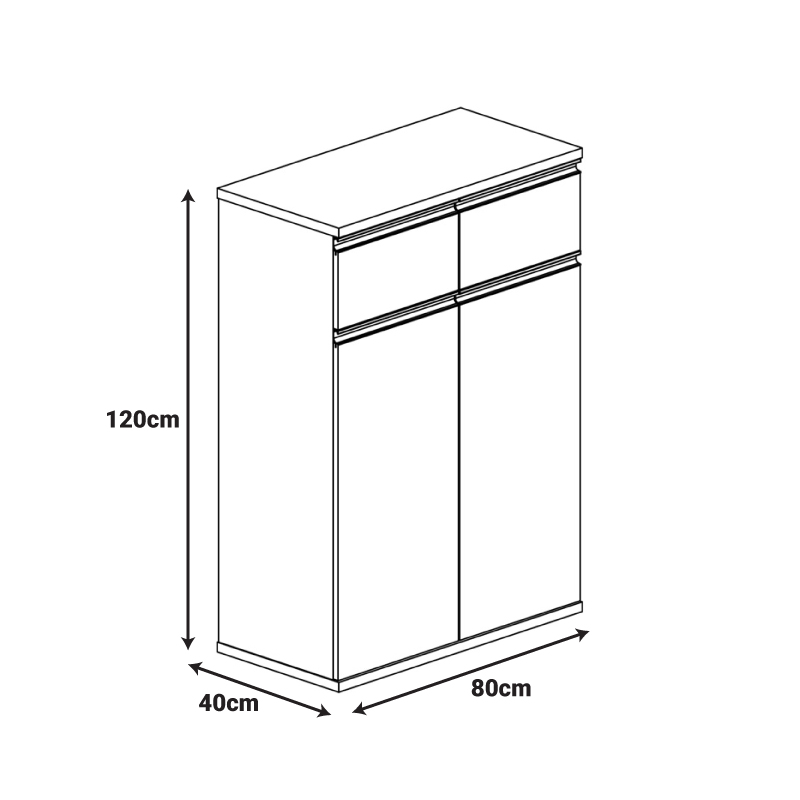 Ντουλάπια γραφείου επαγγελματικά Oscar pakoworld καρυδί-ανθρακί 160x40x120εκ