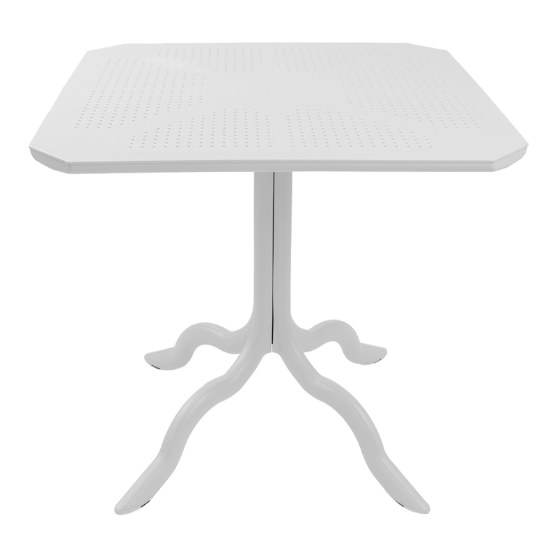 Τραπέζι Icon pakoworld PP σε λευκή απόχρωση 80x80x74.5εκ