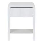 Κομοδίνο Zeplen pakoworld MDF σε λευκή απόχρωση 40x30x53εκ