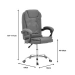 Καρέκλα γραφείου διευθυντή Kardi pakoworld μπεζ  pu 66x64x117εκ