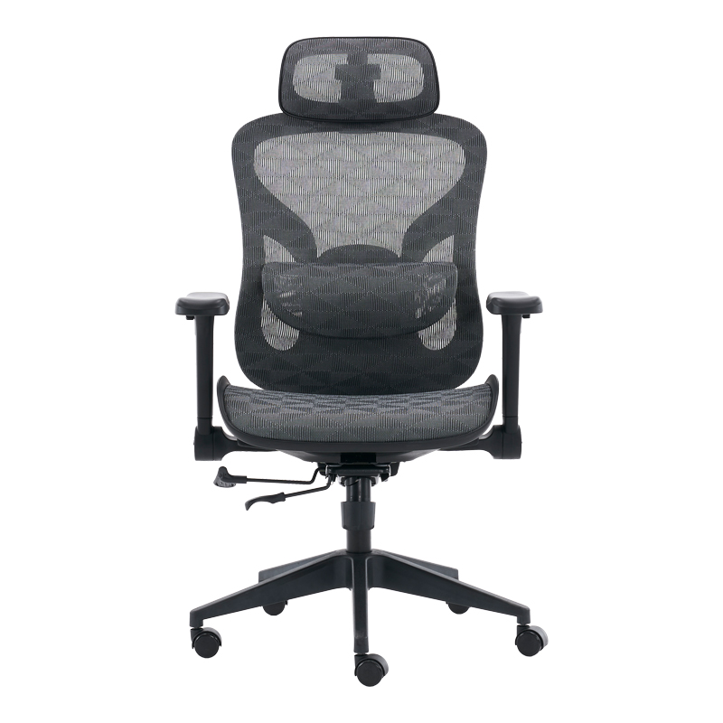 Καρέκλα γραφείου εργασίας Mesgo pakoworld μαύρο-γκρι 68x67-72x110-136εκ