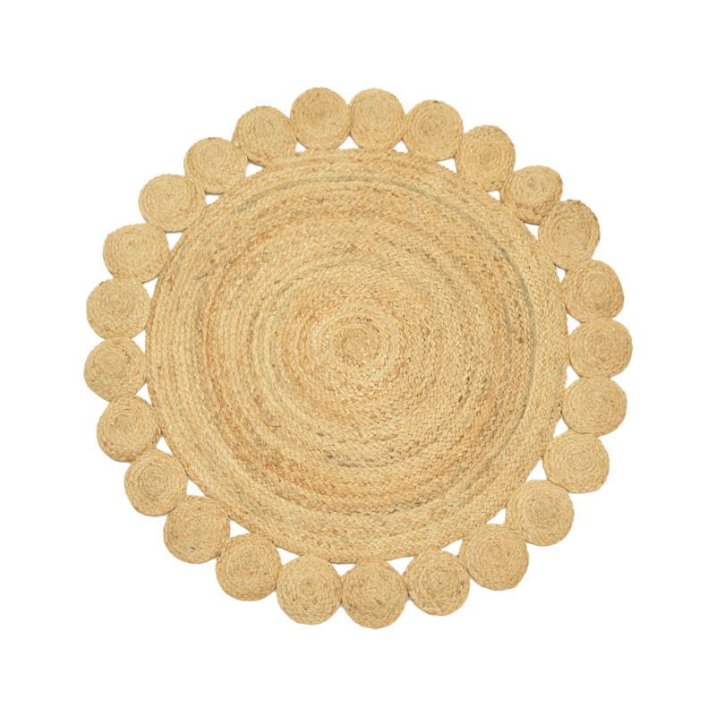 Χαλί Voni Inart φυσικό γιούτα Φ120x1εκ