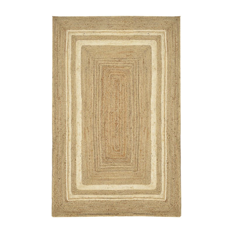 Χαλί Mazir Inart μπεζ-εκρού γιούτα 120x180x1εκ