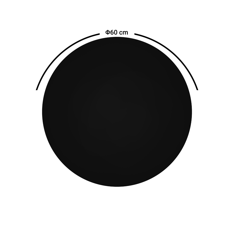 Επιφάνεια τραπεζιού Senlo pakoworld τ.Werzalit μαύρο Φ60εκ