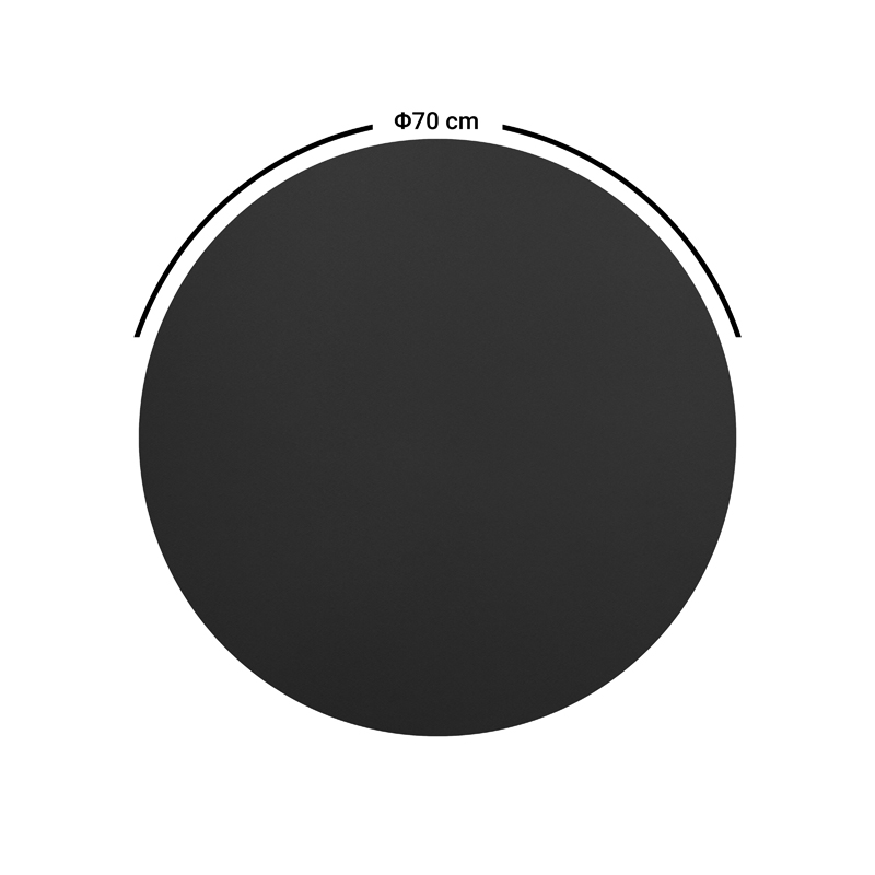 Επιφάνεια τραπεζιού Sensie pakoworld τ.Werzalit ανθρακί Φ70εκ