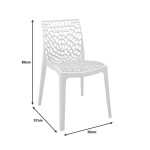 Καρέκλα στοιβαζόμενη Hush pakoworld pp σε ανθρακί απόχρωση 50x57x81εκ