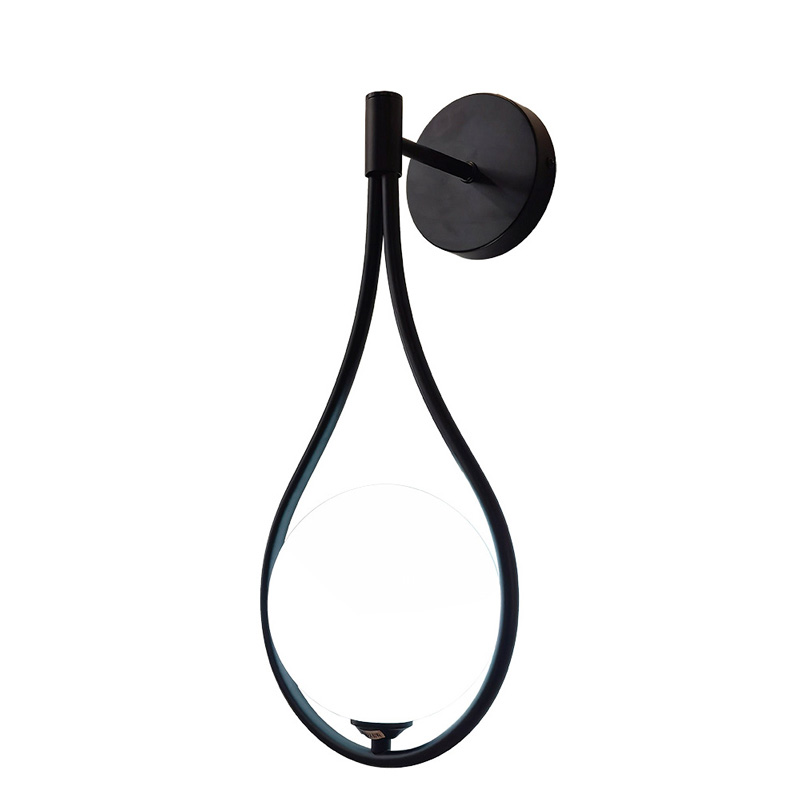 Φωτιστικό τοίχου-απλίκα Teary pakoworld G9 μέταλλο μαύρο-λευκο 16x12x37εκ