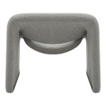 Πολυθρόνα Clous pakoworld μπουκλέ ύφασμα σε ανοιχτή γκρι απόχρωση 86x77x73.5εκ